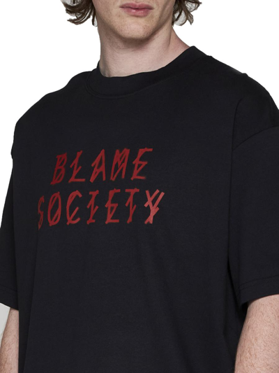 Shop 44 Label Group T-shirts And Polos In Black + 44 Burning Money