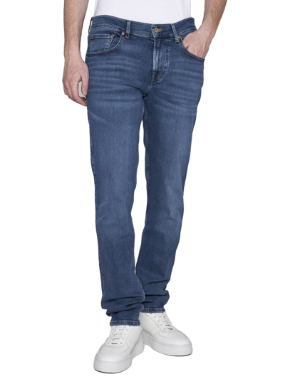 Shop 7 For All Mankind Jeans In Mid Blue