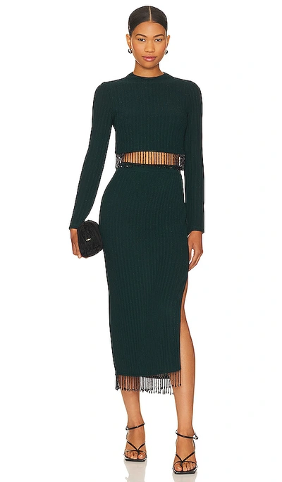 Shop Saylor Bexley Dress In : Black Forest Green