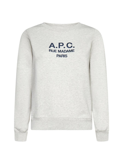 Shop Apc A.p.c. Sweaters In Heathered Ecru