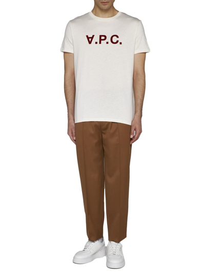 Shop Apc A.p.c. Trousers In Marron Glace