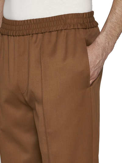 Shop Apc A.p.c. Trousers In Marron Glace