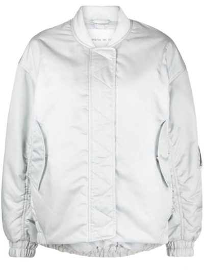 Shop Agolde Nisa Bomber Jacket Clothing In Grey