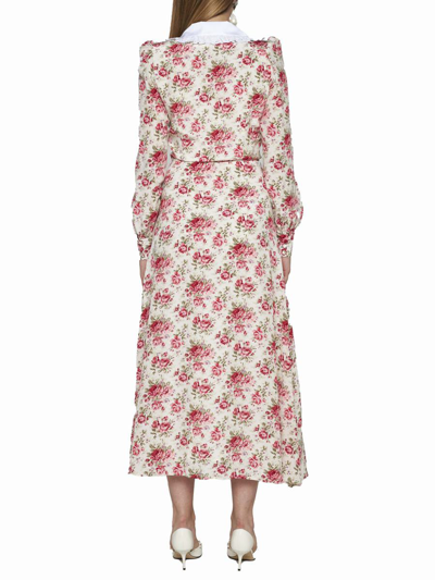 Shop Alessandra Rich Dresses In Ivory Pink