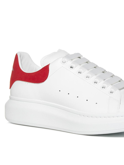 Shop Alexander Mcqueen Sneakers In White/lust Red