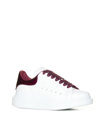 Shop Alexander Mcqueen Sneakers In White/lipstick 233