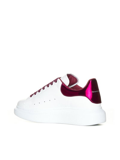Shop Alexander Mcqueen Sneakers In White/lipstick 233