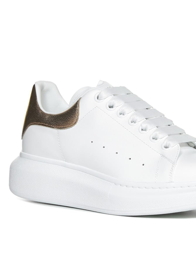 Shop Alexander Mcqueen Sneakers In White Rose Gold 171