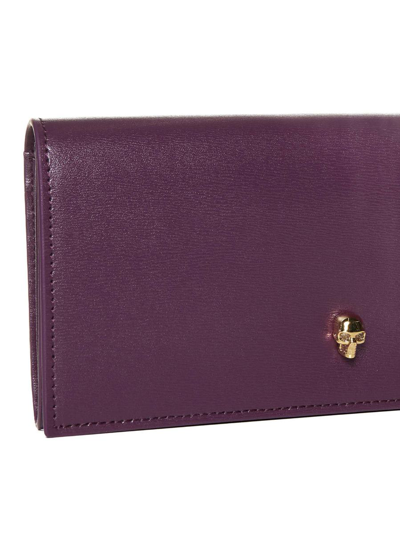 Shop Alexander Mcqueen Wallets In Purple