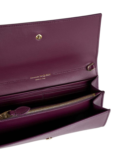 Shop Alexander Mcqueen Wallets In Purple