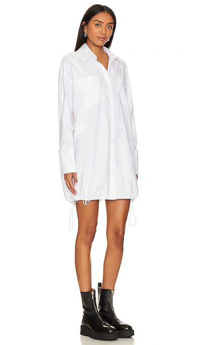 Shop L'academie Parachute Shirt Dress In White