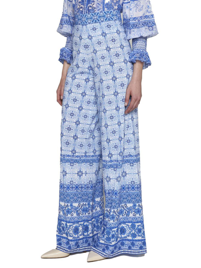 Shop Alice And Olivia Alice + Olivia Trousers In Greek Tile