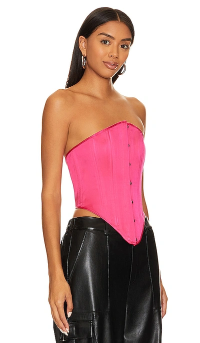 Shop Nbd Claudia Corset Top In Party Pink