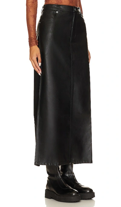 Shop Free People X We The Free City Slicker Faux Leather Maxi Skirt In Black