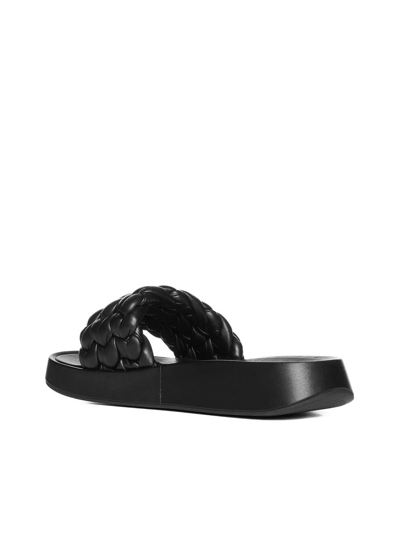 Ash Woman Sandals Black Size 5 Soft Leather In Black