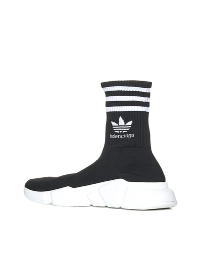 Shop Balenciaga Sneakers In Black/white/wht Logo