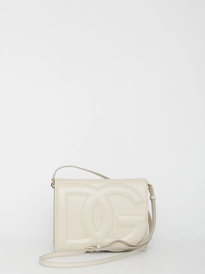 Shop Dolce & Gabbana Dg Logo Bag In Cream