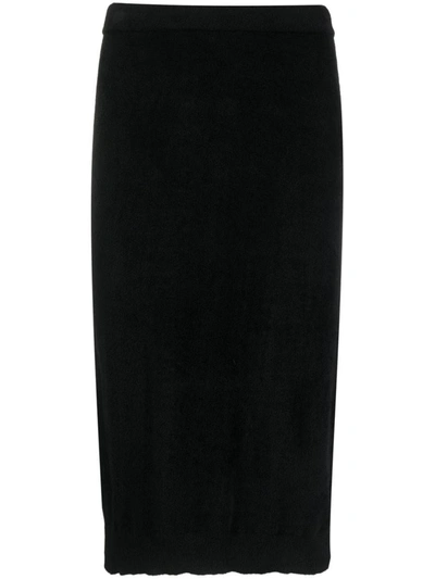 Shop Filippa K Chenille Knit Skirt Clothing In Black
