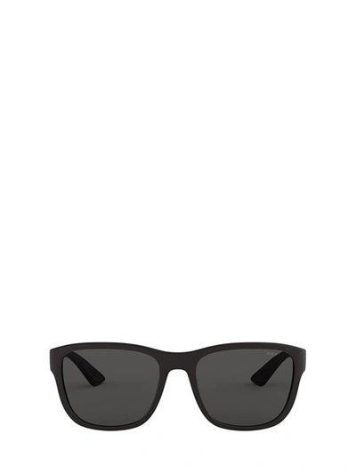 Shop Prada Sunglasses In Black Rubber