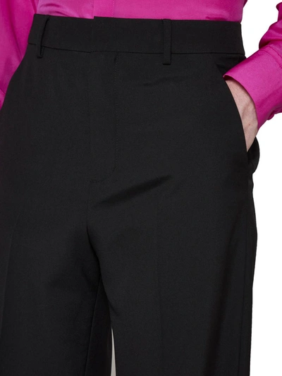 Shop Valentino Trousers In Black