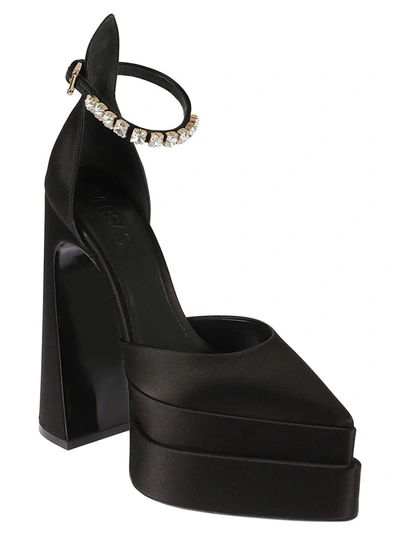 Shop Versace - Platform Sandals In Black