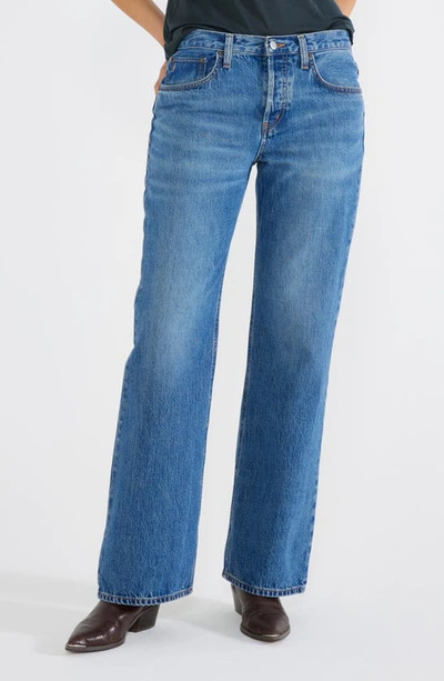 Shop Etica Amis Relaxed Bootcut Jeans In Cielo