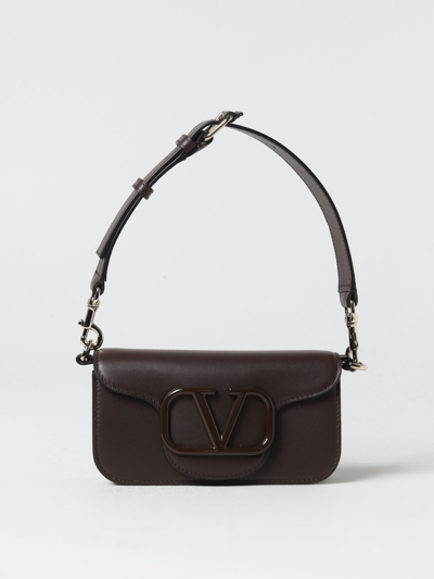 Shop Valentino Locò Bag In Smooth Leather In Brown