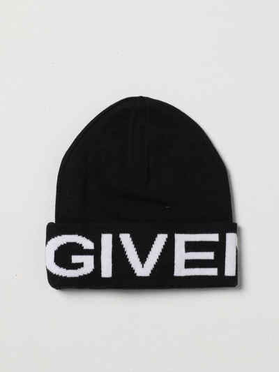 Givenchy Intarsia-logo Knitted Beanie In Black | ModeSens