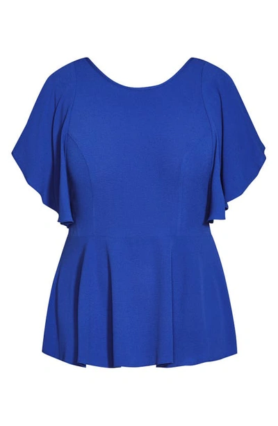Shop City Chic Romantic Mood Top In Royal Blue