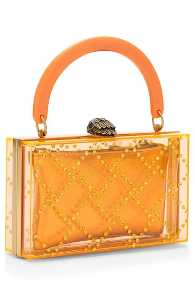 Shop Kurt Geiger Embellished Box Clutch In Orange