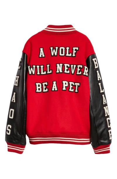 Undercover Patch-detail Buttoned Bomber Jacket In Red
