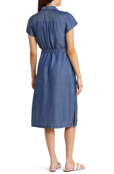 Tommy Bahama Mission Beach Indigo Midi Shirtdress In Mid Sun Wa