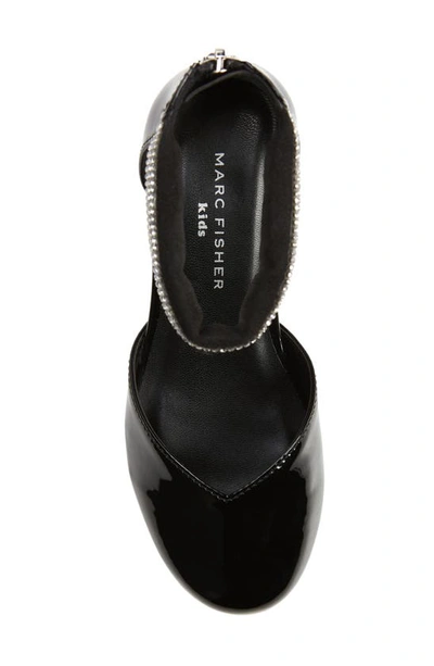 Shop Marc Fisher Kids' Patty Rissa Rhinestone Shoe In Black Patent