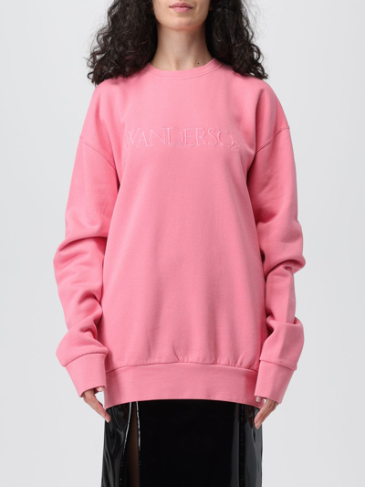 Shop Jw Anderson Sweatshirt  Woman Color Pink