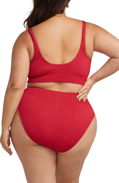 Shop Artesands Kahlo Arte Eco Crinkle Two-piece Swimsuit In Crimson Red