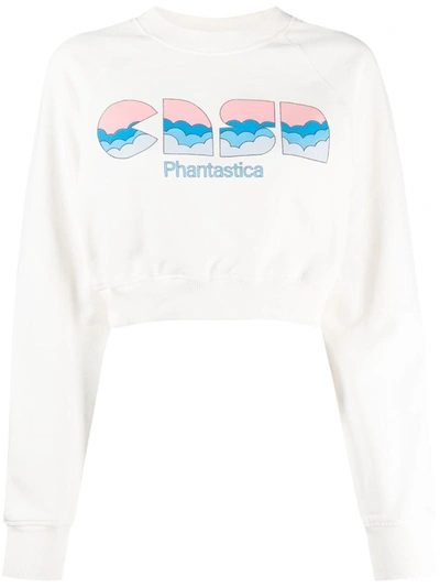 Shop Casablanca Sweaters In Off-white Loopback Casa Clouds
