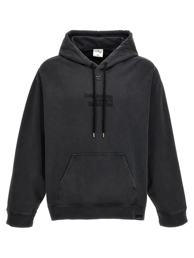 Shop Courrèges 'ac Stonewashed' Hoodie In Gray
