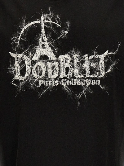 Shop Doublet Logo Embroidery T-shirt In Black