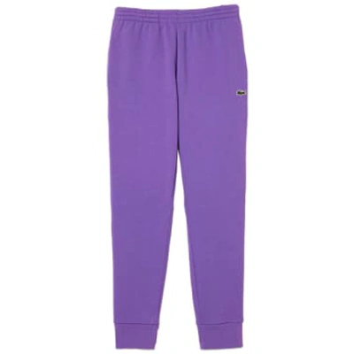 Shop Lacoste Fleece Jogger Xh9624 In Purple