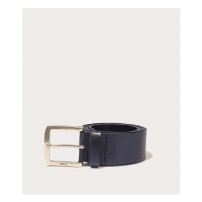 Shop Hugo Boss Joy Gold Buckle Belt Size: 34, Col: Black