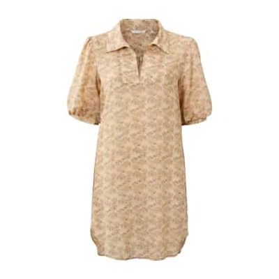 Shop Yaya Ginger Root Dessin Kaftan Dress With V Neck And Bamboo Print