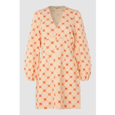 Shop Second Female Tan All Over Floral Pattern Fermo Dress In Neutrals