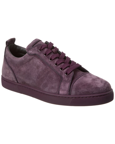 Shop Christian Louboutin Louis Junior Suede Sneaker In Purple