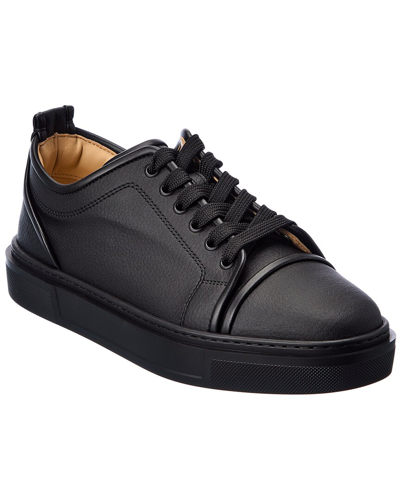 Shop Christian Louboutin Adolon Junior Leather Sneaker In Black