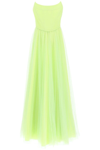 Shop 19:13 Dresscode Long Bustier Dress With Shaped Neckline In Multicolor