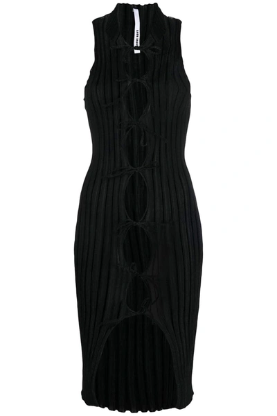 Shop A. Roege Hove Katrine Dress With String Closure In Black