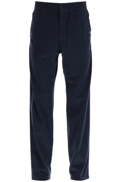 Shop Apc Chuck Cotton Pants In Blue