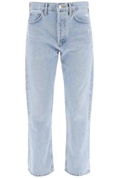 Shop Agolde 'parker' Jeans With Light Wash In Blue