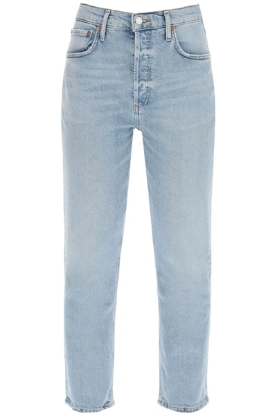 Shop Agolde 'riley' Jeans In Blue