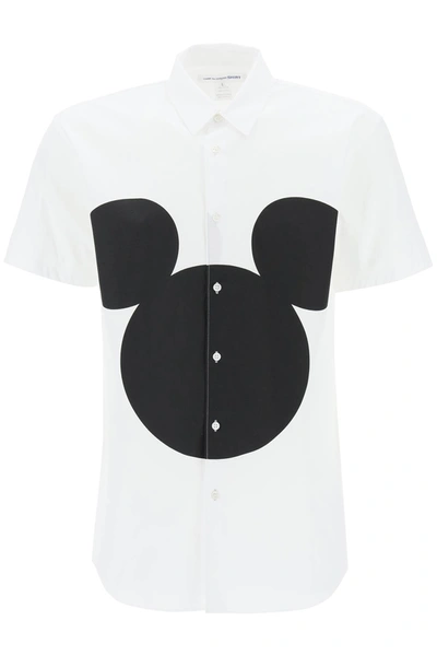 Shop Comme Des Garçons Shirt Mickey Mouse Print Shirt In Multicolor